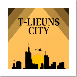 t-lieuns sunset city Posters and Art